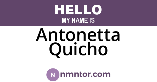 Antonetta Quicho