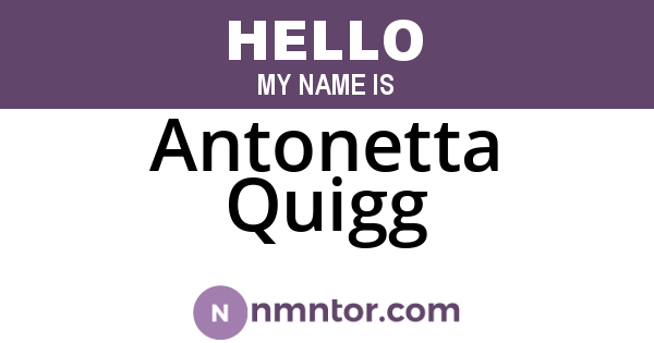 Antonetta Quigg