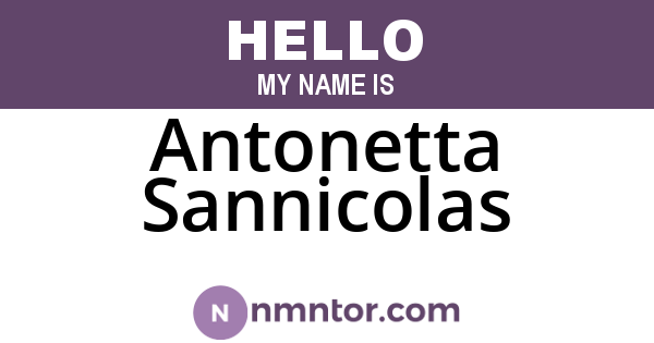 Antonetta Sannicolas