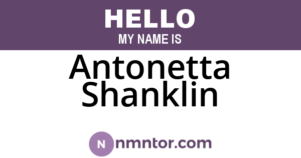 Antonetta Shanklin