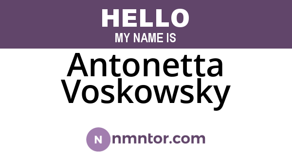 Antonetta Voskowsky