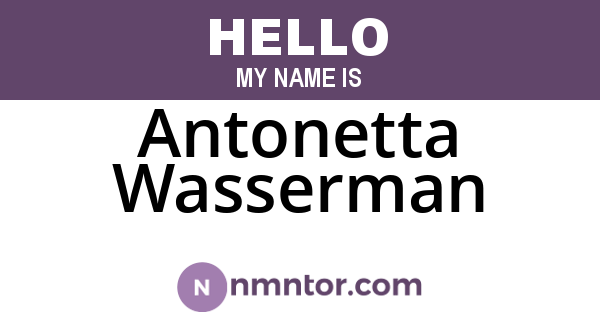 Antonetta Wasserman