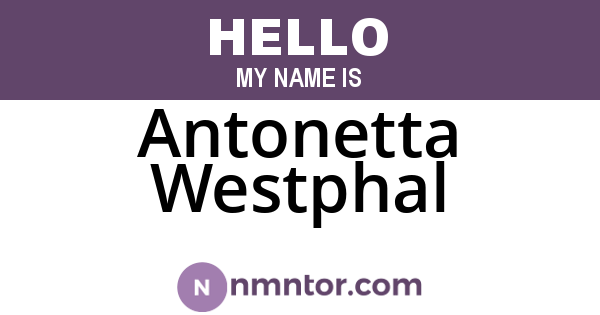 Antonetta Westphal