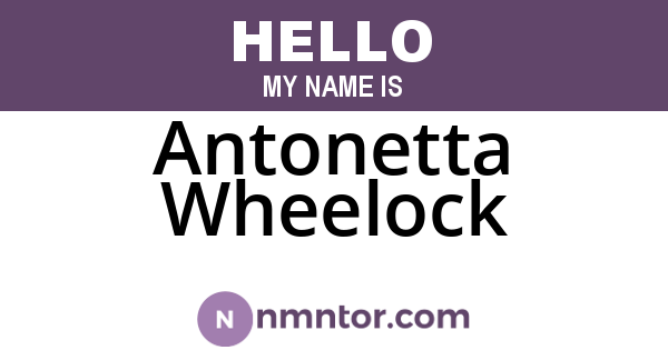 Antonetta Wheelock