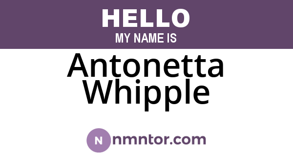 Antonetta Whipple