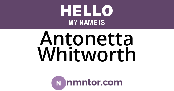 Antonetta Whitworth