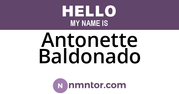 Antonette Baldonado