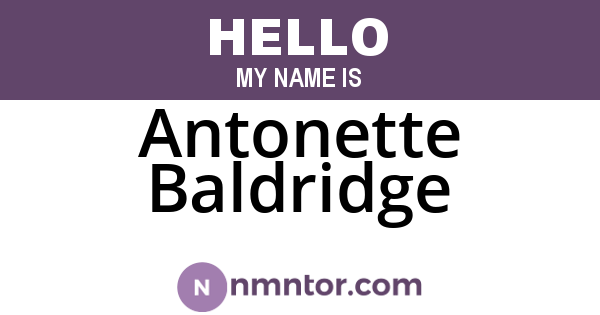 Antonette Baldridge