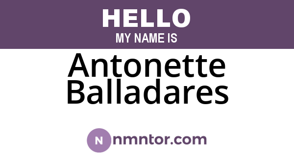 Antonette Balladares