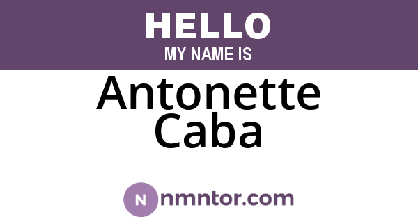 Antonette Caba