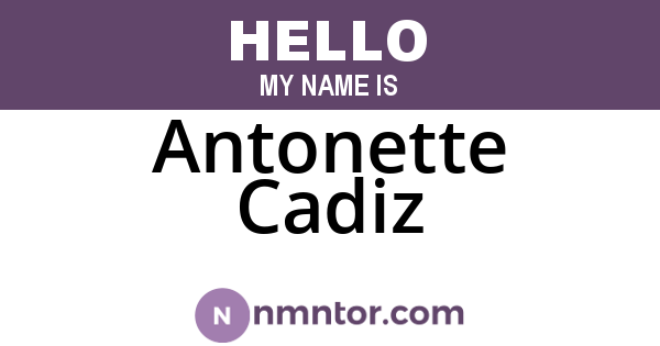 Antonette Cadiz