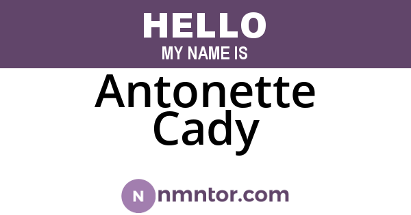 Antonette Cady