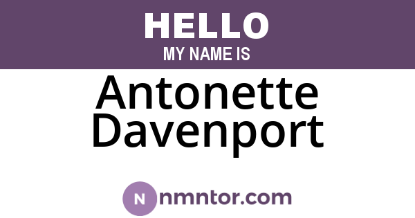 Antonette Davenport