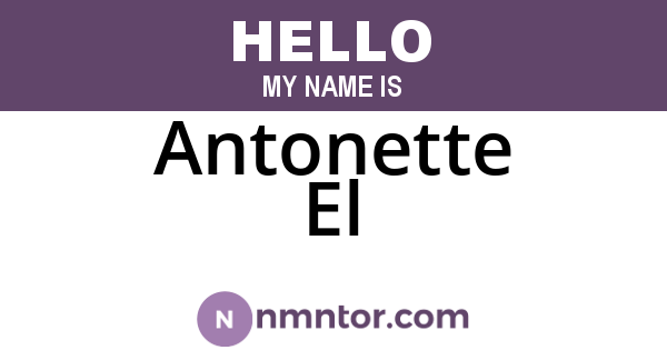 Antonette El