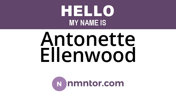Antonette Ellenwood