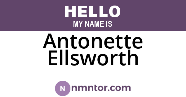 Antonette Ellsworth