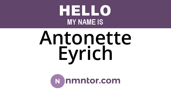 Antonette Eyrich