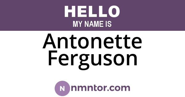 Antonette Ferguson