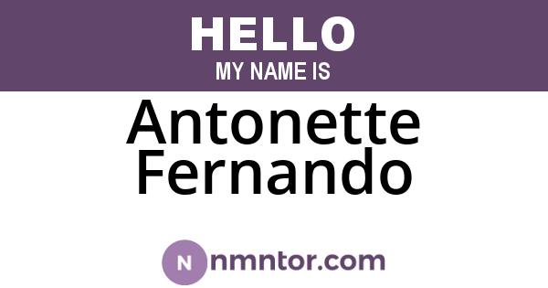 Antonette Fernando