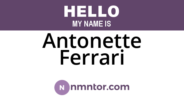 Antonette Ferrari