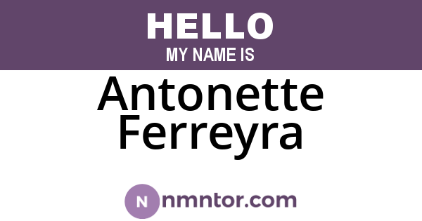Antonette Ferreyra