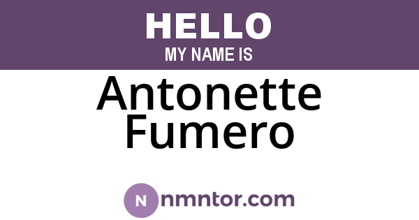 Antonette Fumero