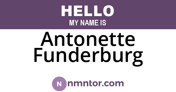 Antonette Funderburg