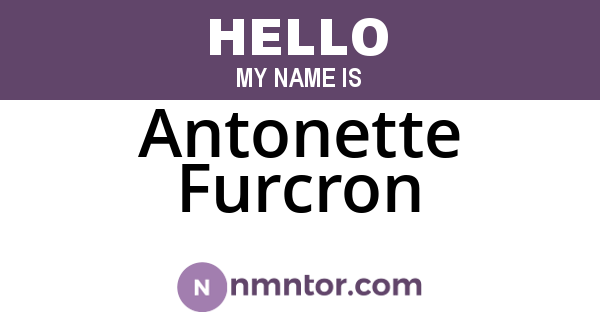 Antonette Furcron