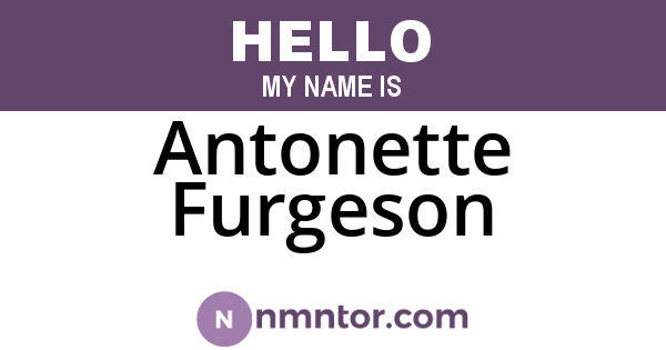 Antonette Furgeson