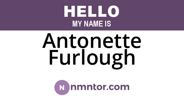Antonette Furlough