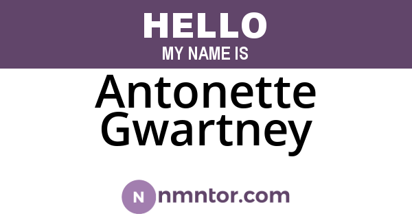 Antonette Gwartney