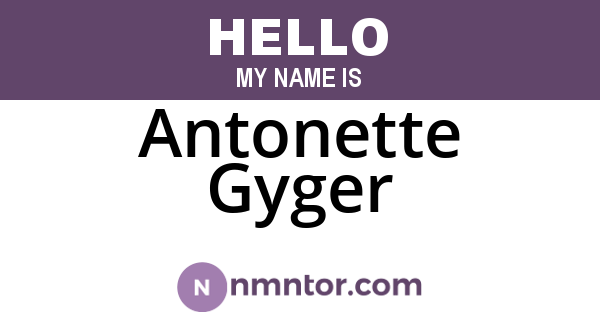 Antonette Gyger
