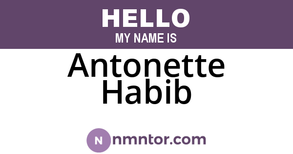 Antonette Habib
