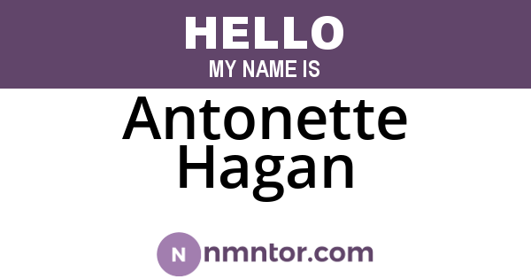 Antonette Hagan