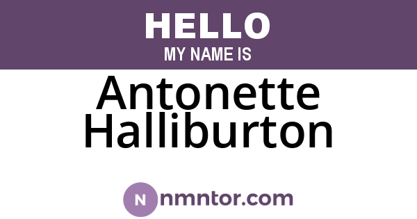 Antonette Halliburton