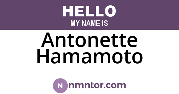 Antonette Hamamoto