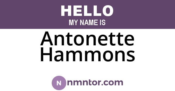 Antonette Hammons