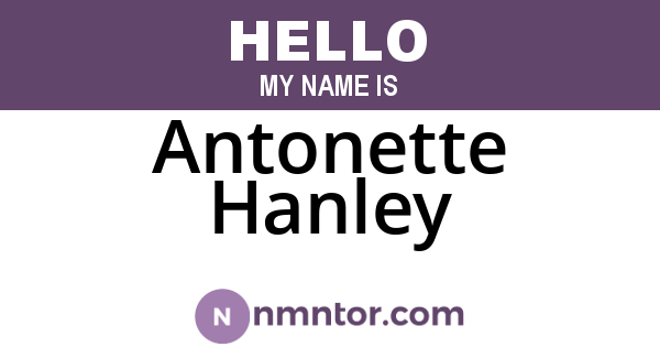Antonette Hanley