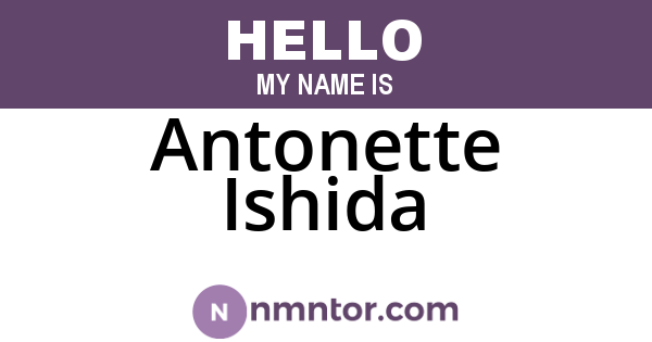 Antonette Ishida