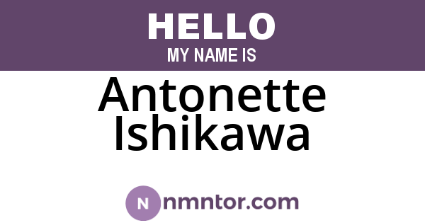 Antonette Ishikawa