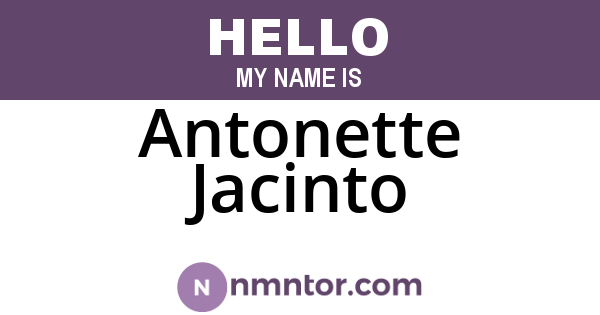 Antonette Jacinto