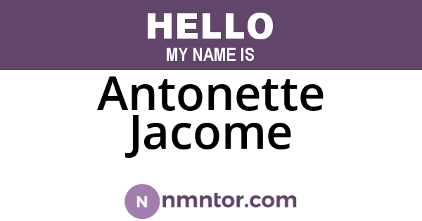 Antonette Jacome