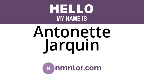 Antonette Jarquin