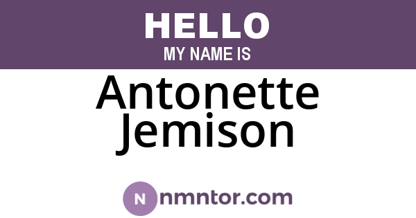 Antonette Jemison