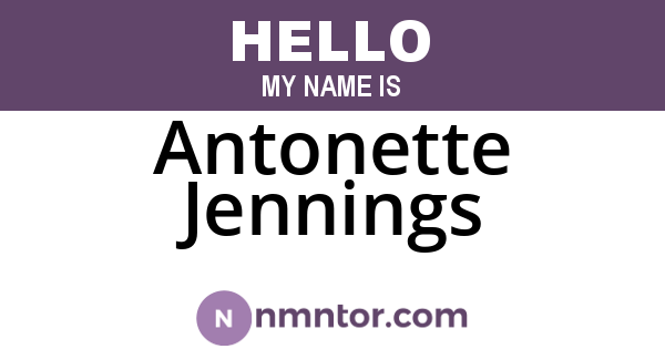 Antonette Jennings