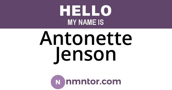 Antonette Jenson