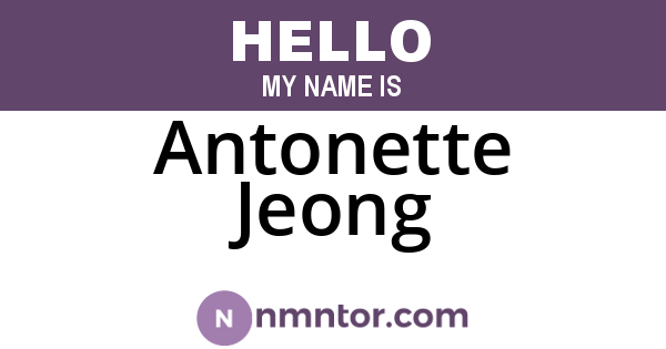 Antonette Jeong