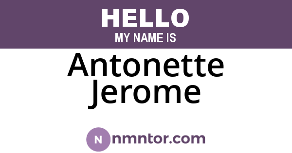 Antonette Jerome