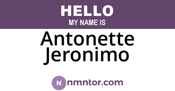 Antonette Jeronimo