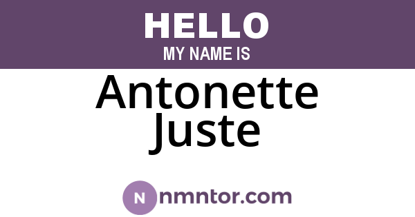 Antonette Juste
